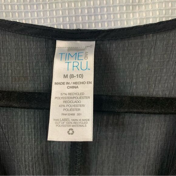 Time and Tru Women's and Women's Plus Twist Front Dress Cover Up - Picture 8 of 10